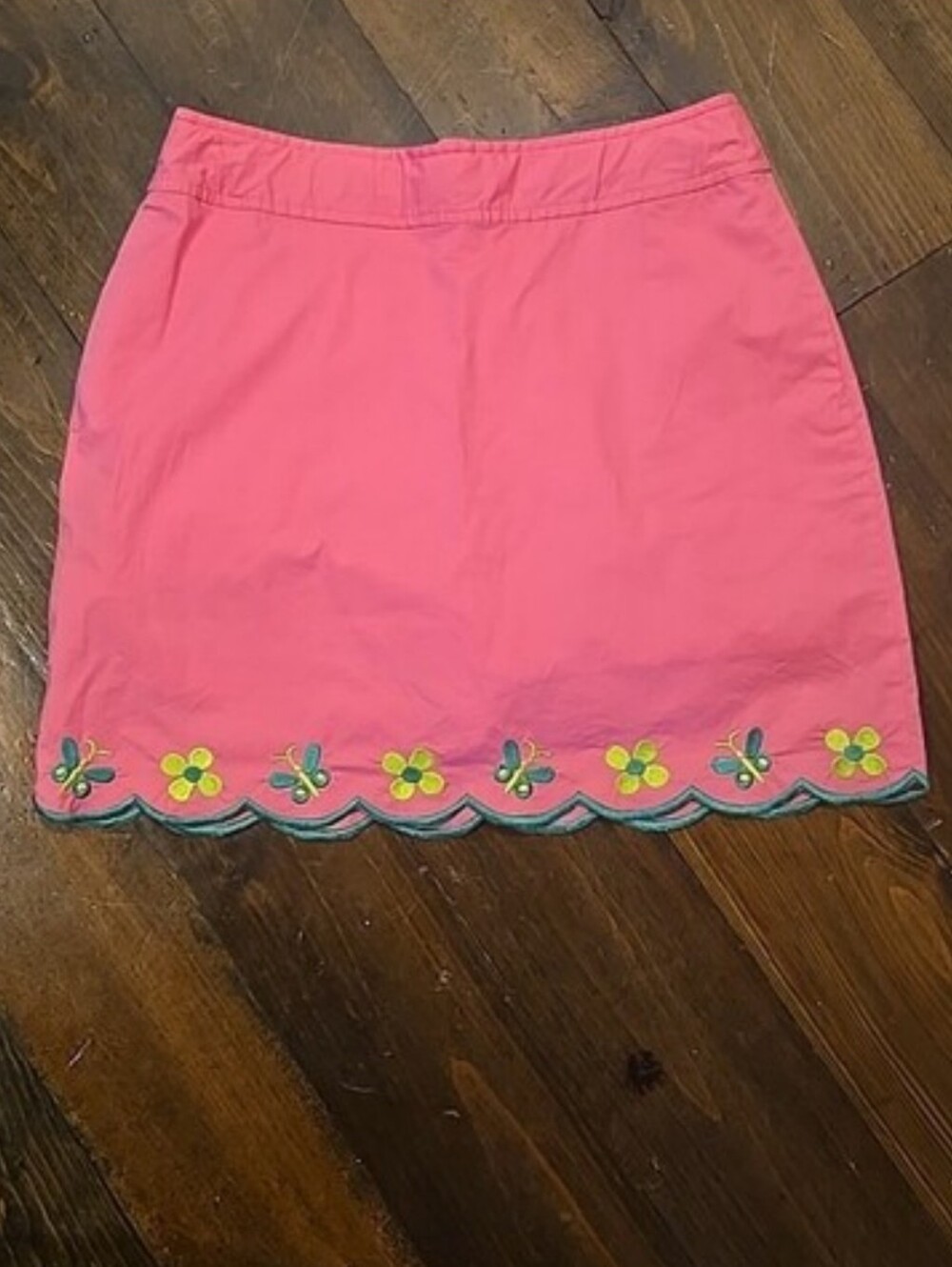 Lilly Pulitzer Birdie Scalloped Embroidered Butterfly Skort 4 Adjustable Waist